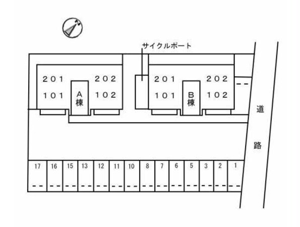 ソレイユ　Ａ棟の物件外観写真